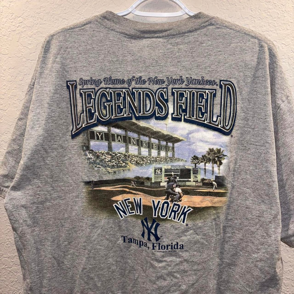 Grey & blue Y2K New York Yankees Legends Field T-shirt